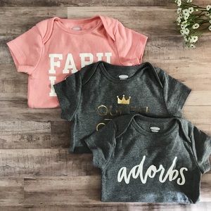 Old Navy Short Sleeve Onesies Bundle